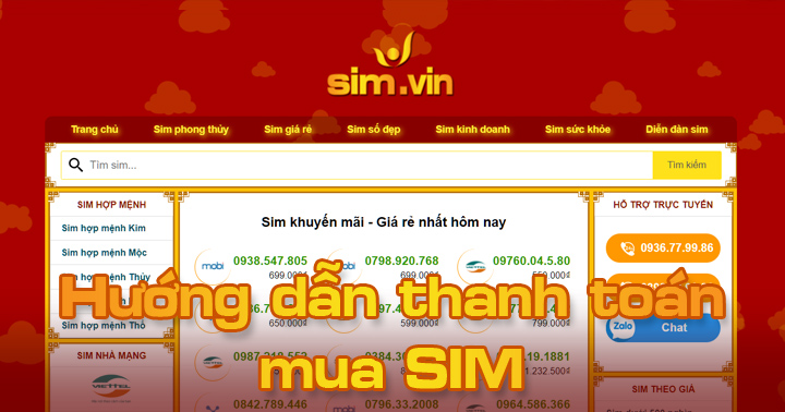 Hướng dẫn mua SIM và thanh toán